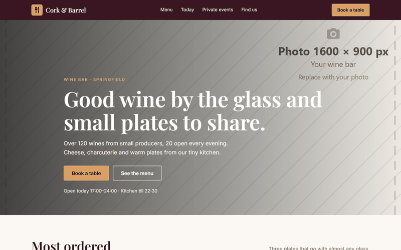 Restaurant avec réservation: Bar à vin